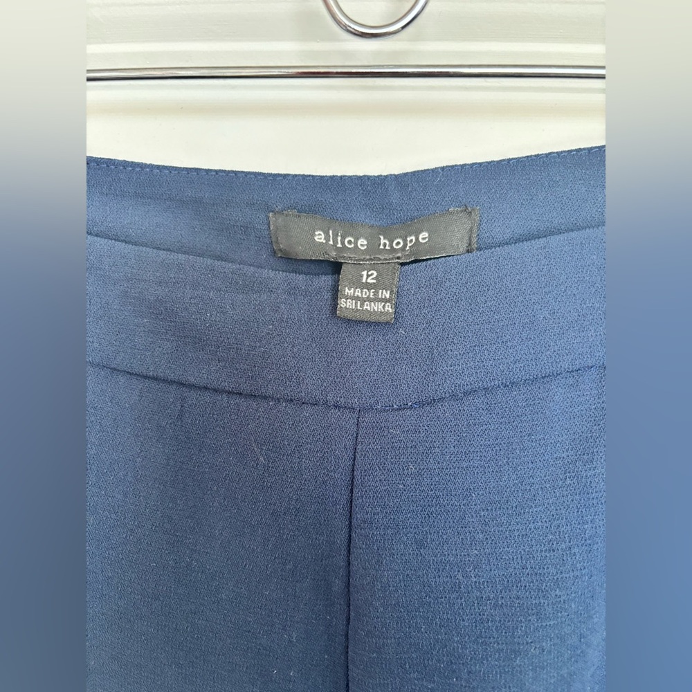 ALICE HOPE Navy Wide Leg Capri Pant US12 - Picture 8 of 8